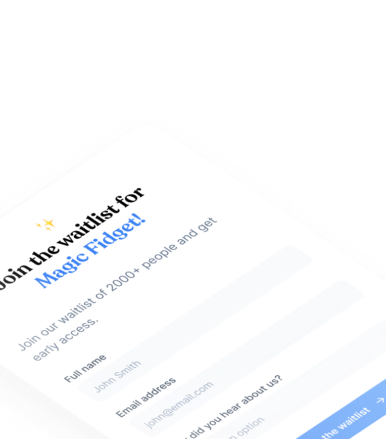 Notion form interface